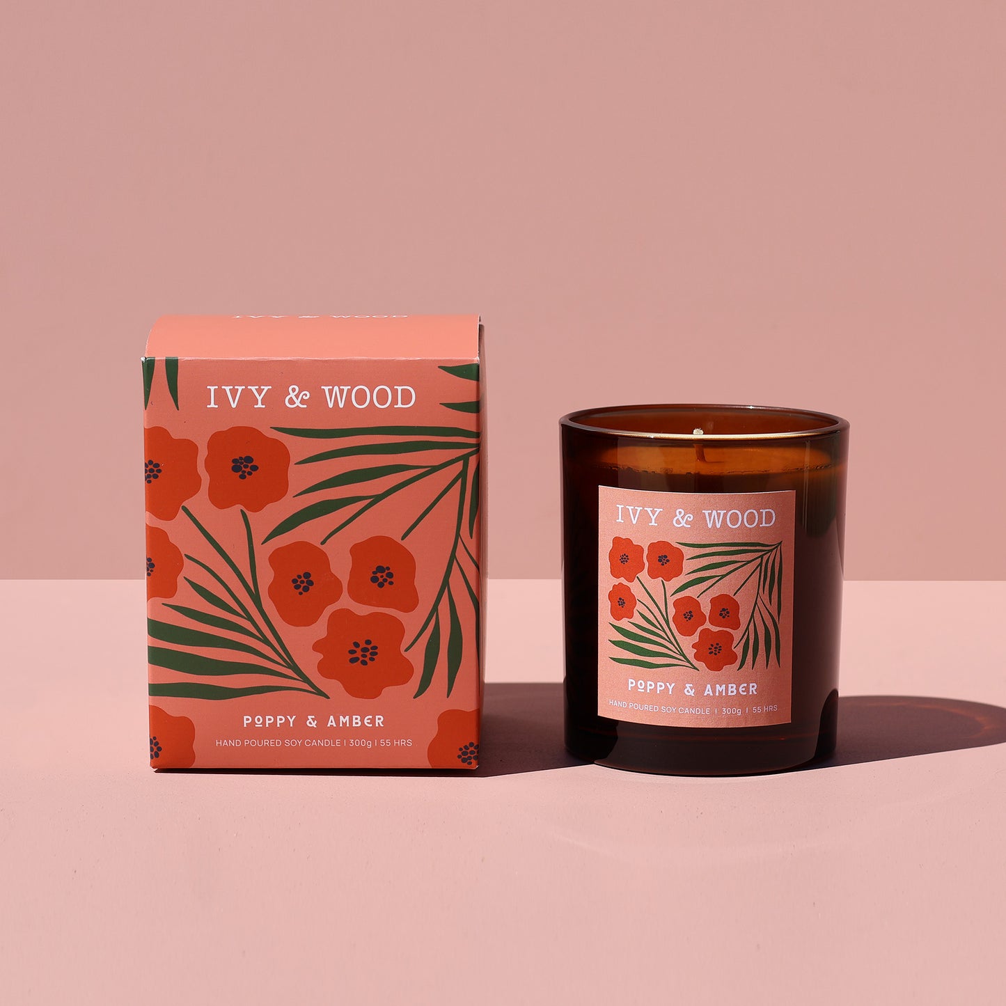 Ivy & Wood Poppy & Amber Soy Candle